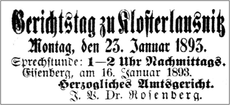 1893-01-23 Kl Gerichtstag